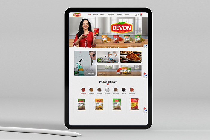 Devon | Tablet View | Website Designing
