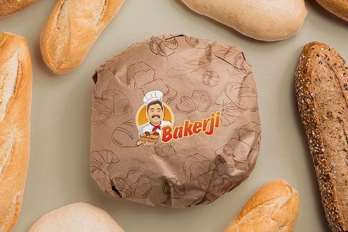 Bakerji | Logo design | Wrapper Cover