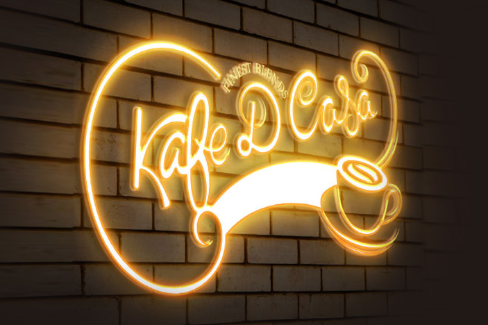 Kafe D Casa | Logo | Lights