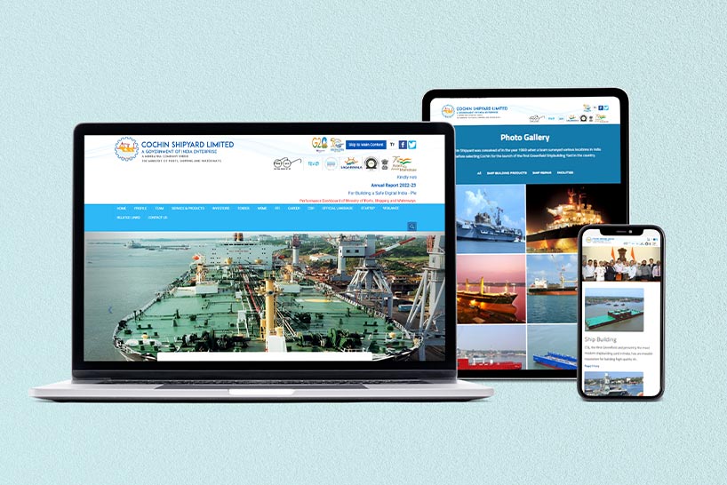 Cochin Shipyard | Website Designing